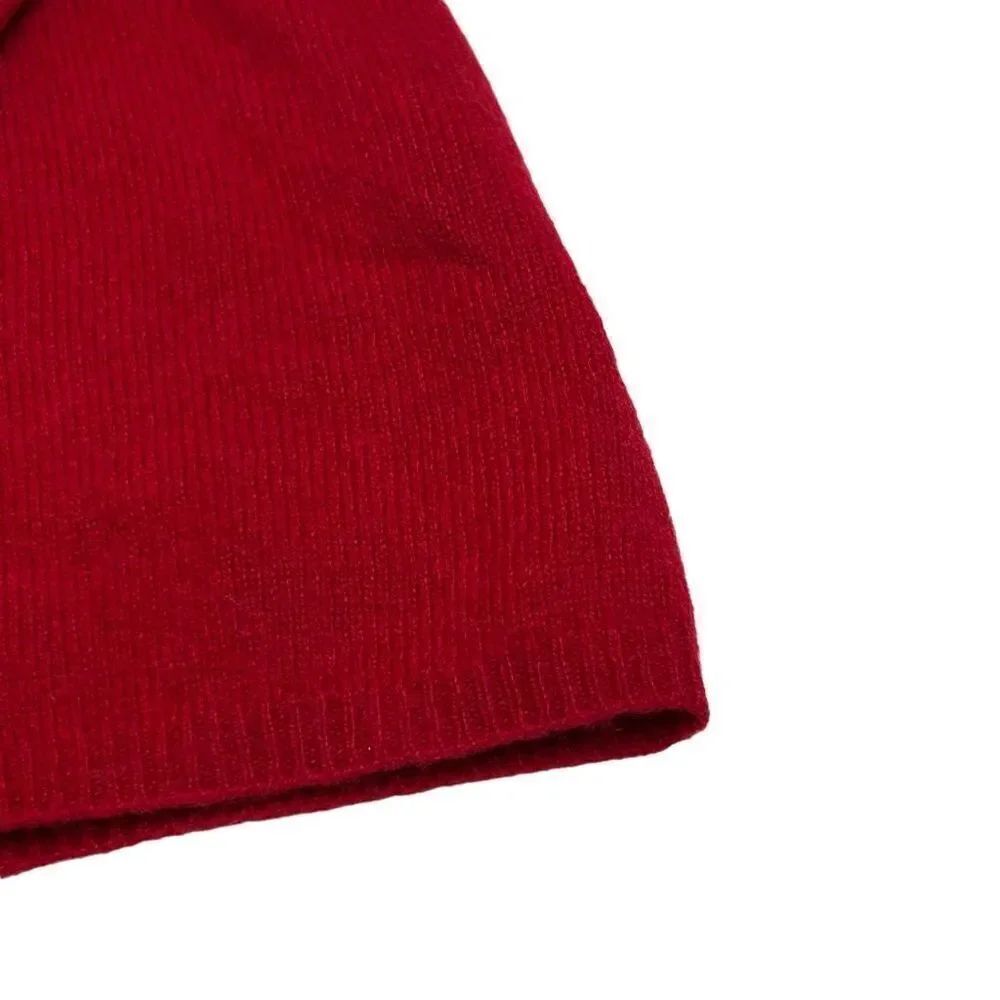 InCashmere red scoop neck 3/4 sleeve cashmere sweater size L - Picture 9 of 15